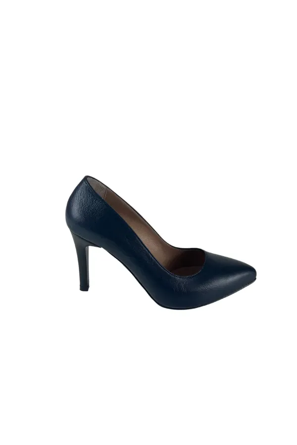 Ft06 Lacivert Deri Kadın Stiletto Ft06 Lacivert Deri Kadın Stiletto