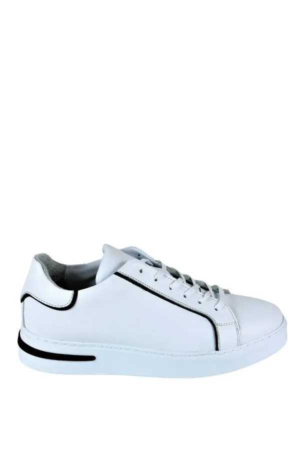 La Scada 101-8057 Beyaz Erkek Hakiki Deri Sneakers
