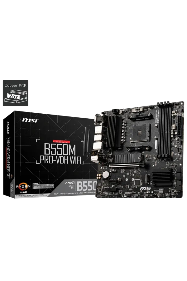 MSI B550M PRO-VDH WIFI DDR4 4400(OC) HDMI MATX AM4 MSI B550M PRO-VDH WIFI DDR4 4400(OC) HDMI MATX AM4