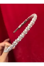 Kristal Işlemeli Gelin Nişan Kına Nikah Tacı