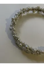 Inci Ve Swarovski Taşlı Kristal Boncuklu Özel Tasarım Taç