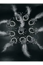 Inci Detaylı Lüx Nedime Bileklik 1 Bride + 9 Nedime Bileklik Set Inci Detaylı Lüx Nedime Bileklik 1 Bride + 9 Nedime Bileklik Set