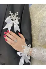 Damat Yaka Çiçeği - Gelin Bilekliği Set