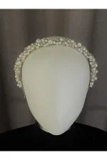 Inci Ve Swarovski Taşlı Kristal Boncuklu Özel Tasarım Taç
