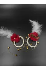 Inci Detaylı Lüx Nedime Bileklik 1 Bride + 9 Nedime Bileklik Set Inci Detaylı Lüx Nedime Bileklik 1 Bride + 9 Nedime Bileklik Set