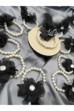 Inci Detaylı Lüx Nedime Bileklik 1 Bride + 9 Nedime Bileklik Set Inci Detaylı Lüx Nedime Bileklik 1 Bride + 9 Nedime Bileklik Set