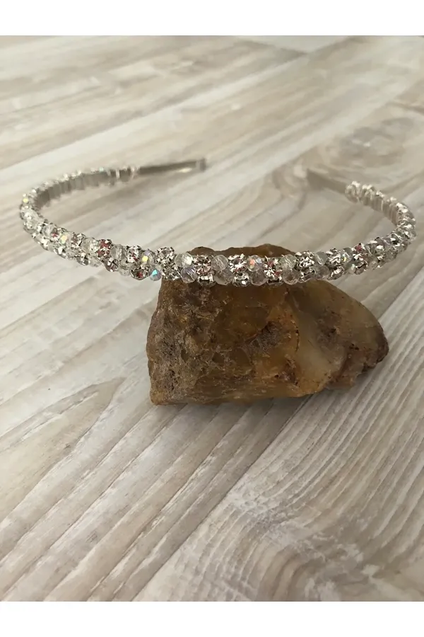 Kristal Işlemeli Gelin, Nişan, Kına, Nikah Tacı